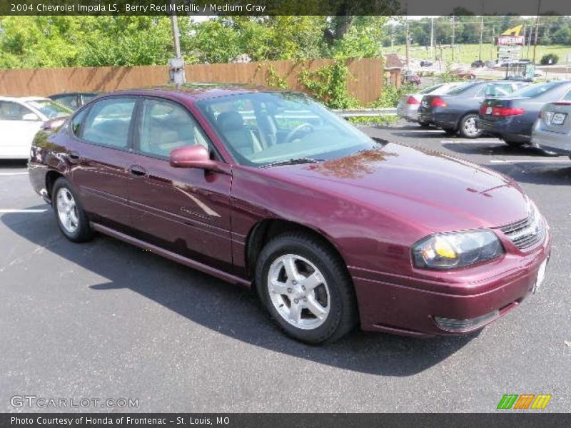 Berry Red Metallic / Medium Gray 2004 Chevrolet Impala LS