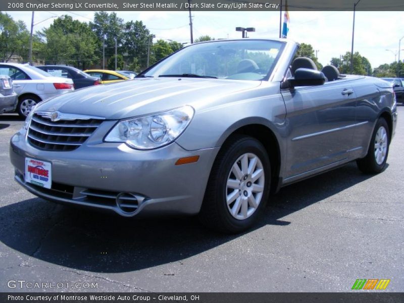 Silver Steel Metallic / Dark Slate Gray/Light Slate Gray 2008 Chrysler Sebring LX Convertible