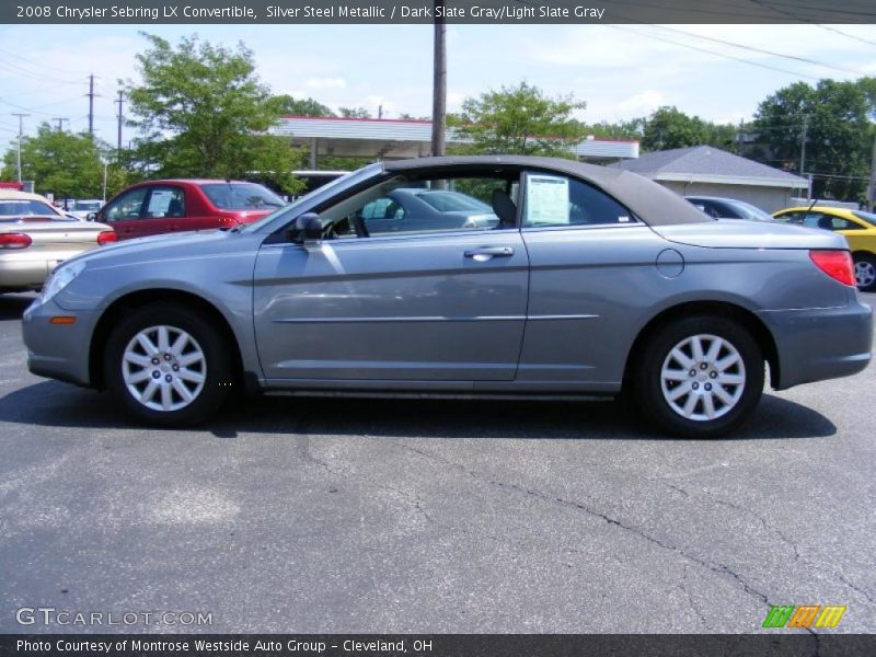 Silver Steel Metallic / Dark Slate Gray/Light Slate Gray 2008 Chrysler Sebring LX Convertible
