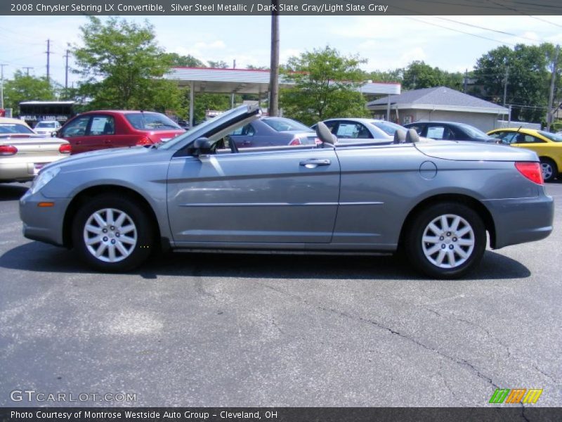 Silver Steel Metallic / Dark Slate Gray/Light Slate Gray 2008 Chrysler Sebring LX Convertible