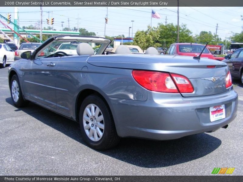 Silver Steel Metallic / Dark Slate Gray/Light Slate Gray 2008 Chrysler Sebring LX Convertible