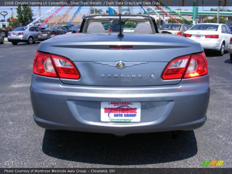 Silver Steel Metallic / Dark Slate Gray/Light Slate Gray 2008 Chrysler Sebring LX Convertible