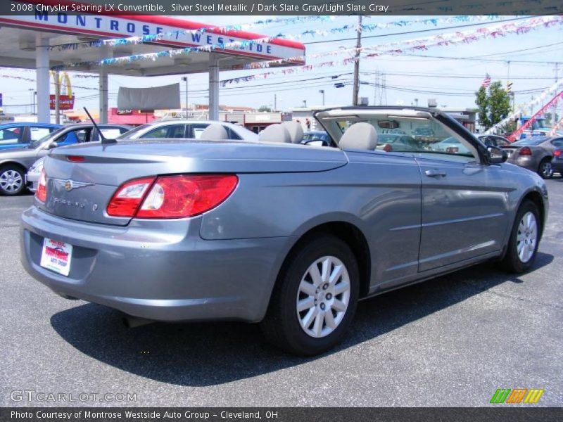 Silver Steel Metallic / Dark Slate Gray/Light Slate Gray 2008 Chrysler Sebring LX Convertible