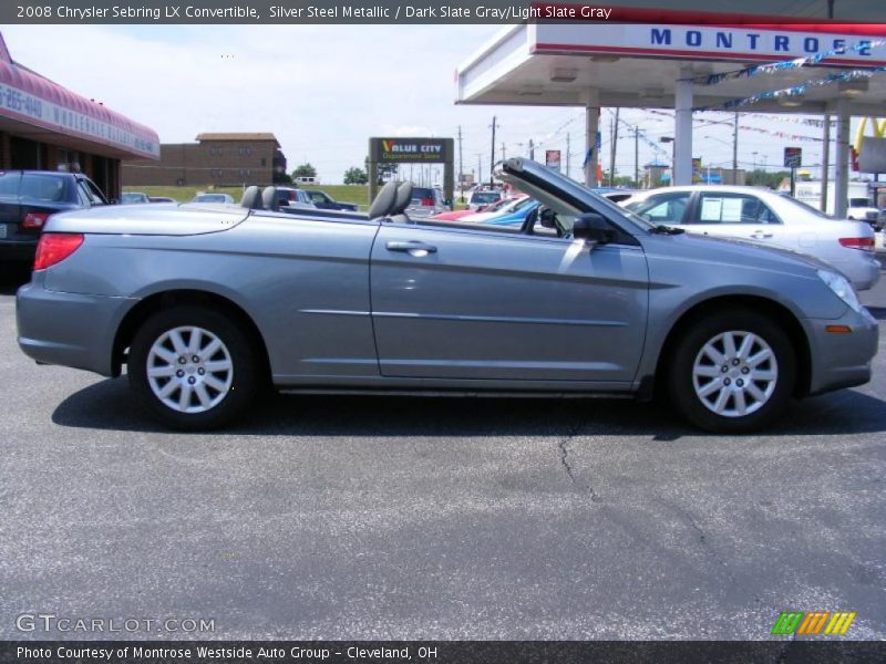 Silver Steel Metallic / Dark Slate Gray/Light Slate Gray 2008 Chrysler Sebring LX Convertible