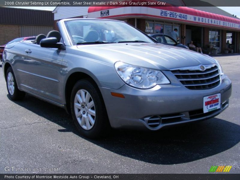 Silver Steel Metallic / Dark Slate Gray/Light Slate Gray 2008 Chrysler Sebring LX Convertible