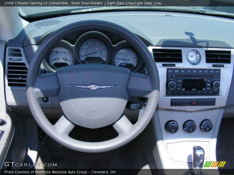 Silver Steel Metallic / Dark Slate Gray/Light Slate Gray 2008 Chrysler Sebring LX Convertible