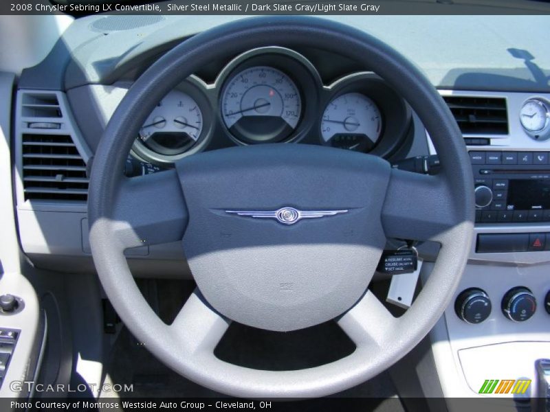 Silver Steel Metallic / Dark Slate Gray/Light Slate Gray 2008 Chrysler Sebring LX Convertible