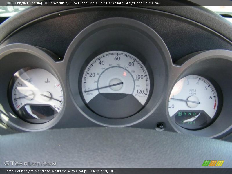 Silver Steel Metallic / Dark Slate Gray/Light Slate Gray 2008 Chrysler Sebring LX Convertible