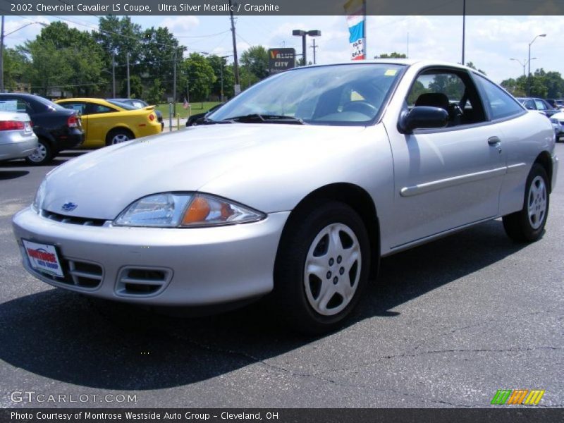 Ultra Silver Metallic / Graphite 2002 Chevrolet Cavalier LS Coupe