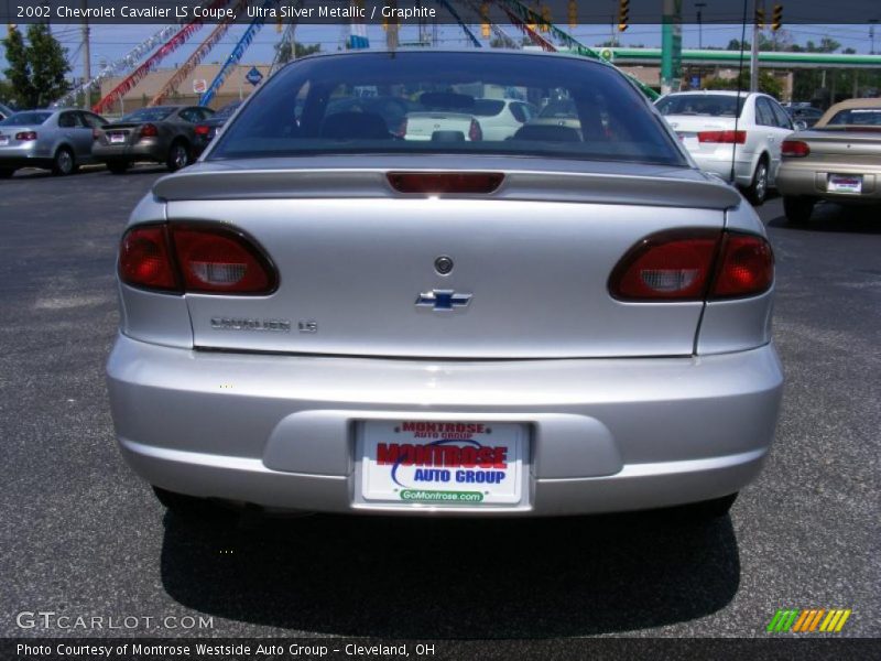 Ultra Silver Metallic / Graphite 2002 Chevrolet Cavalier LS Coupe