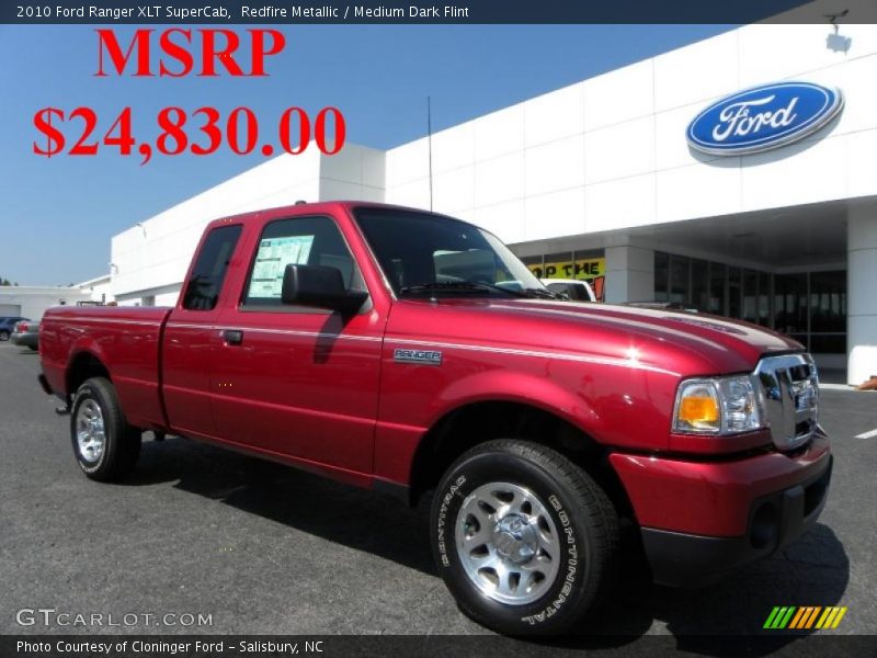 Redfire Metallic / Medium Dark Flint 2010 Ford Ranger XLT SuperCab