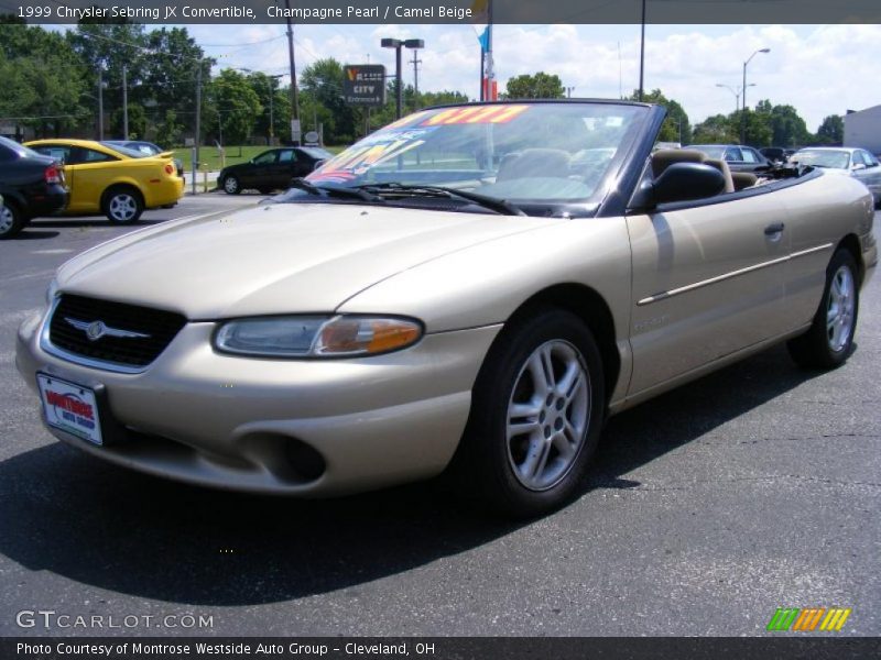 Champagne Pearl / Camel Beige 1999 Chrysler Sebring JX Convertible