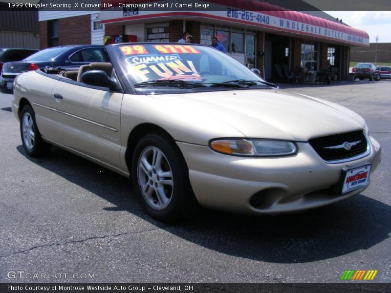 Champagne Pearl / Camel Beige 1999 Chrysler Sebring JX Convertible