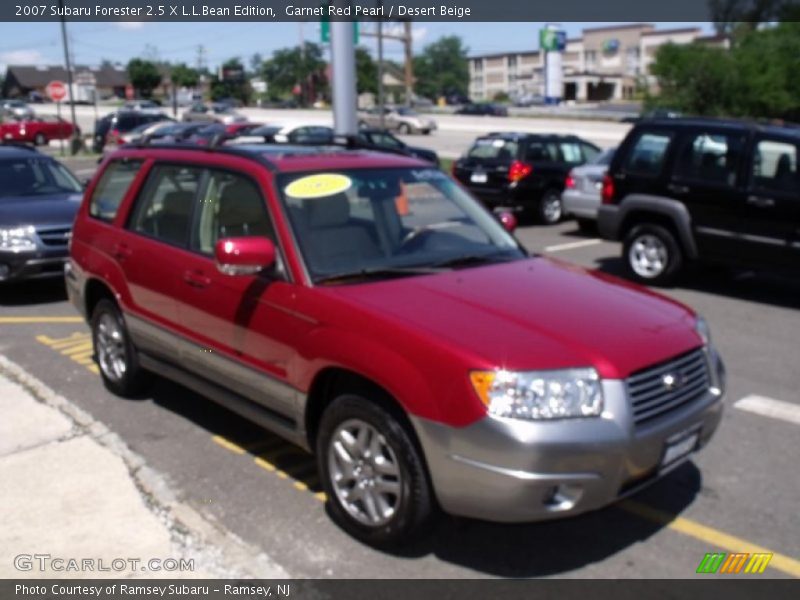 Garnet Red Pearl / Desert Beige 2007 Subaru Forester 2.5 X L.L.Bean Edition