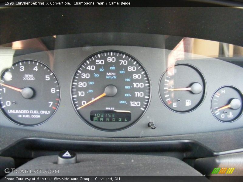 Champagne Pearl / Camel Beige 1999 Chrysler Sebring JX Convertible