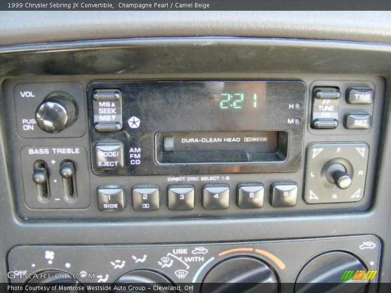 Champagne Pearl / Camel Beige 1999 Chrysler Sebring JX Convertible