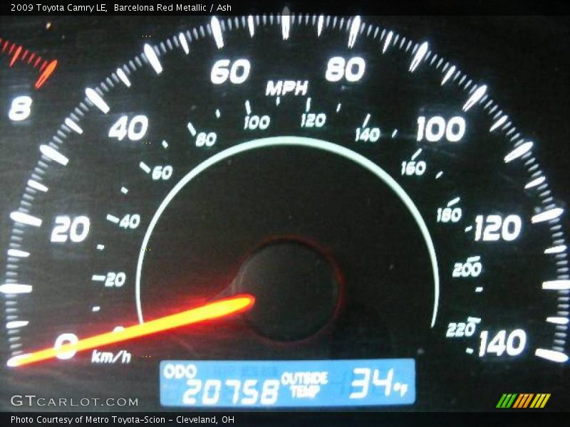 Barcelona Red Metallic / Ash 2009 Toyota Camry LE