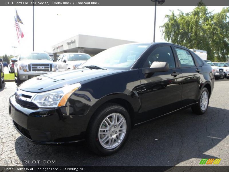 Ebony Black / Charcoal Black 2011 Ford Focus SE Sedan