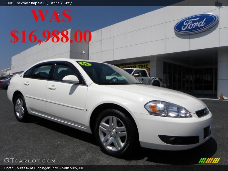 White / Gray 2006 Chevrolet Impala LT