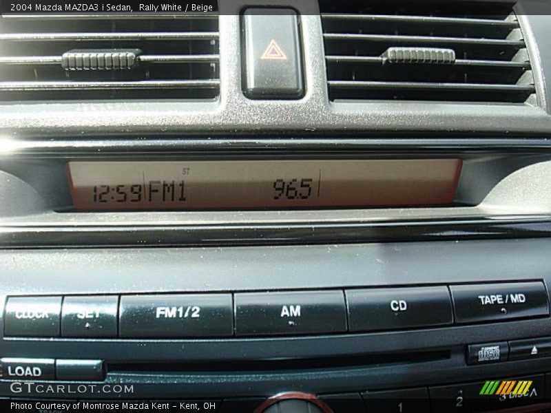 Rally White / Beige 2004 Mazda MAZDA3 i Sedan