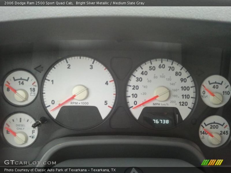 Bright Silver Metallic / Medium Slate Gray 2006 Dodge Ram 2500 Sport Quad Cab