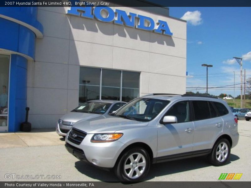 Bright Silver / Gray 2007 Hyundai Santa Fe Limited 4WD