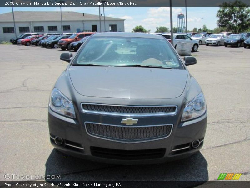 Dark Gray Metallic / Ebony/Brick Red 2008 Chevrolet Malibu LTZ Sedan