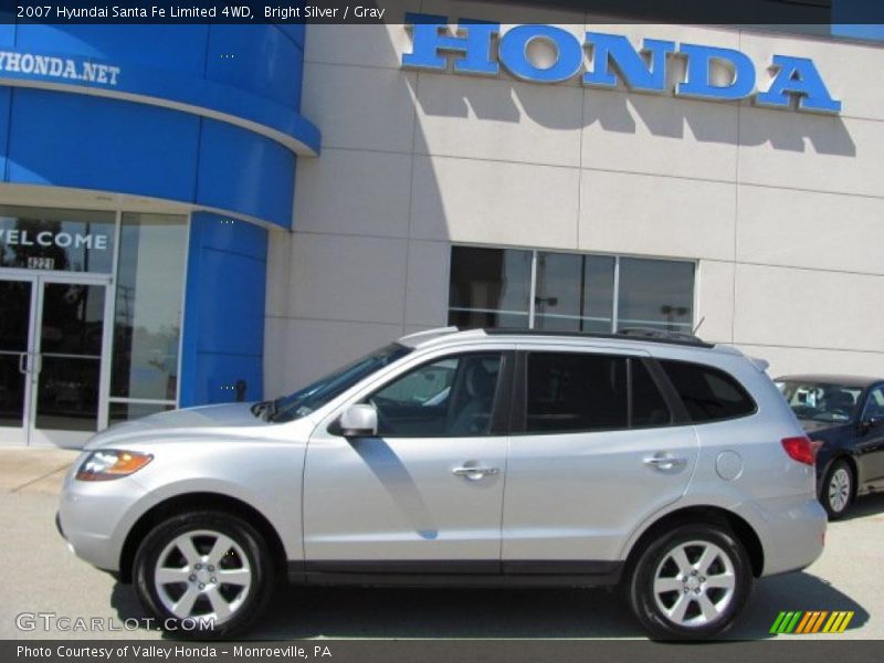 Bright Silver / Gray 2007 Hyundai Santa Fe Limited 4WD