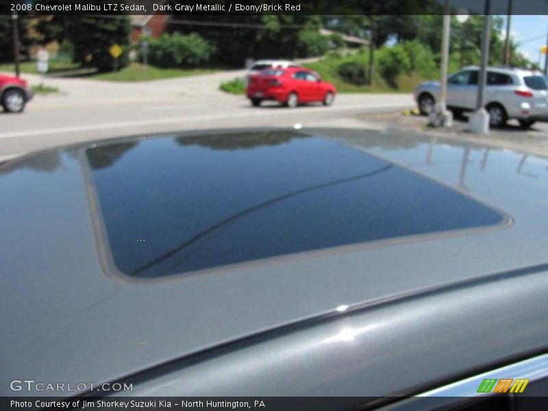 Dark Gray Metallic / Ebony/Brick Red 2008 Chevrolet Malibu LTZ Sedan
