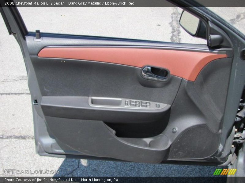 Dark Gray Metallic / Ebony/Brick Red 2008 Chevrolet Malibu LTZ Sedan
