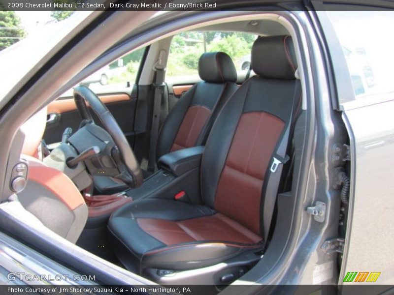 Dark Gray Metallic / Ebony/Brick Red 2008 Chevrolet Malibu LTZ Sedan