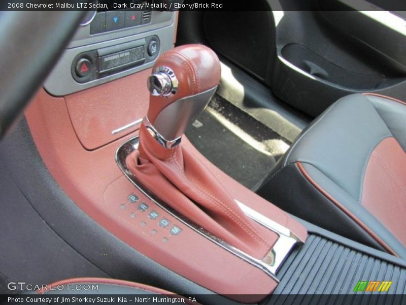 Dark Gray Metallic / Ebony/Brick Red 2008 Chevrolet Malibu LTZ Sedan