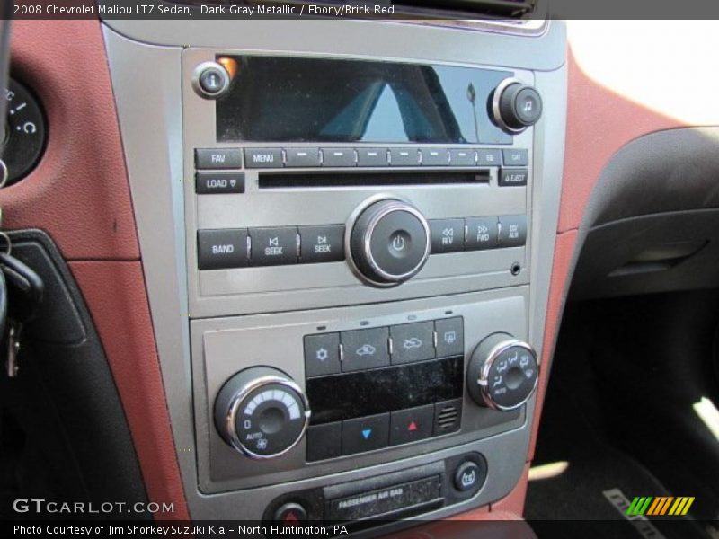 Dark Gray Metallic / Ebony/Brick Red 2008 Chevrolet Malibu LTZ Sedan