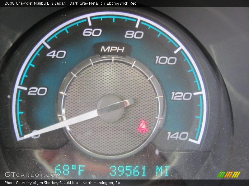 Dark Gray Metallic / Ebony/Brick Red 2008 Chevrolet Malibu LTZ Sedan