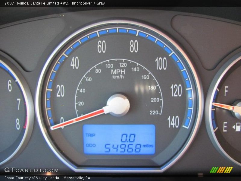 Bright Silver / Gray 2007 Hyundai Santa Fe Limited 4WD