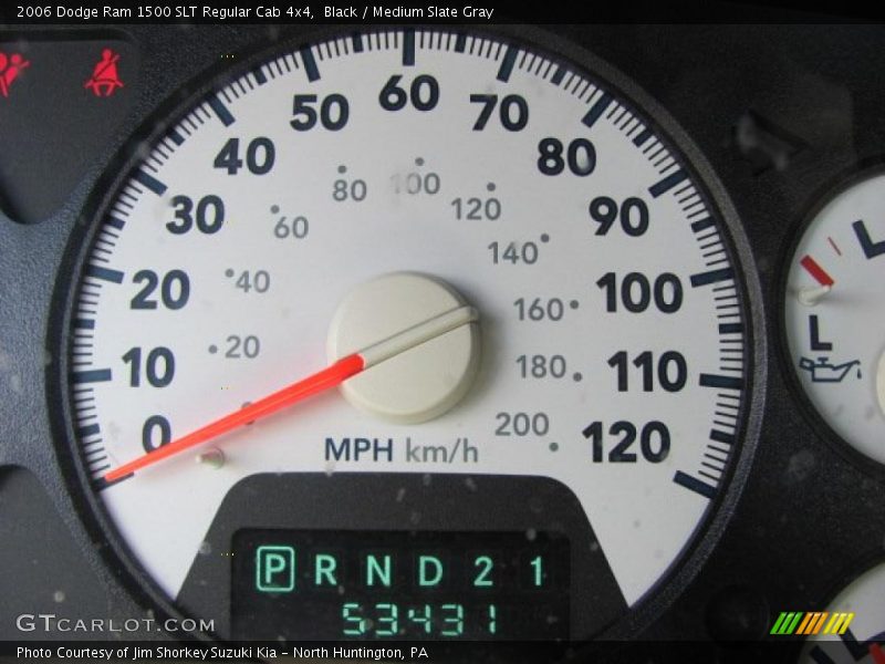 Black / Medium Slate Gray 2006 Dodge Ram 1500 SLT Regular Cab 4x4