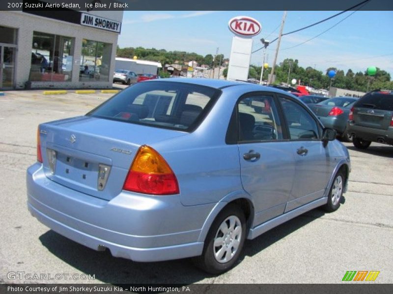 Ice Blue / Black 2007 Suzuki Aerio Sedan