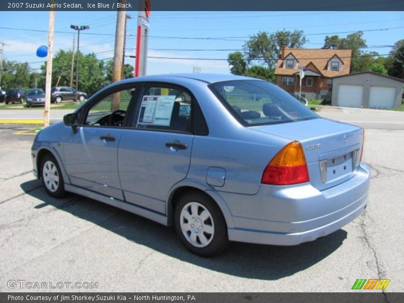 Ice Blue / Black 2007 Suzuki Aerio Sedan