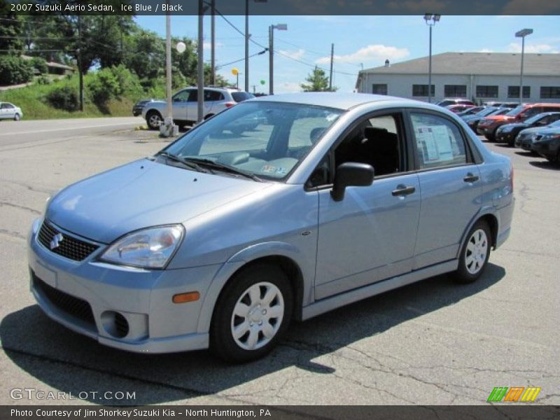 Ice Blue / Black 2007 Suzuki Aerio Sedan