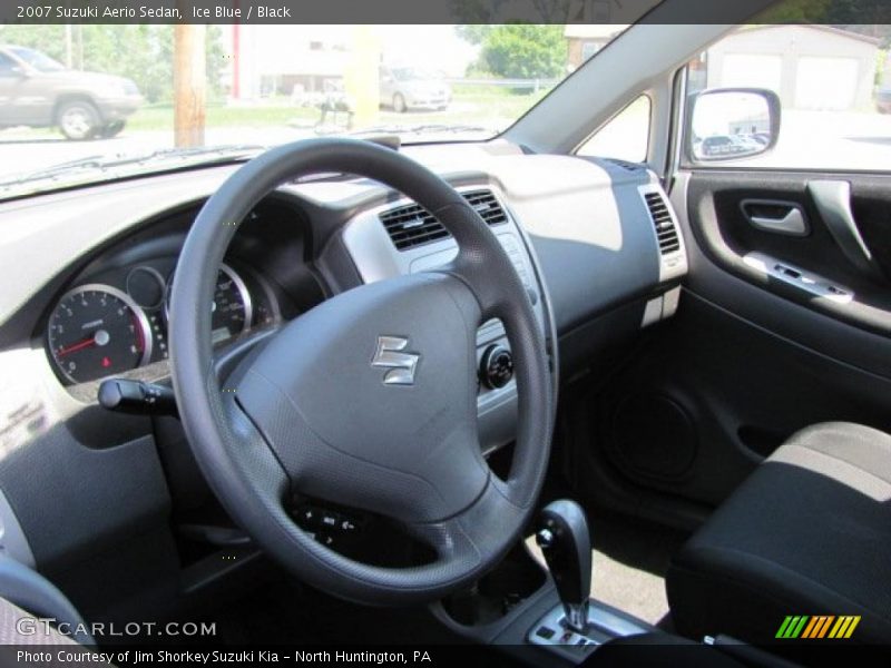 Ice Blue / Black 2007 Suzuki Aerio Sedan