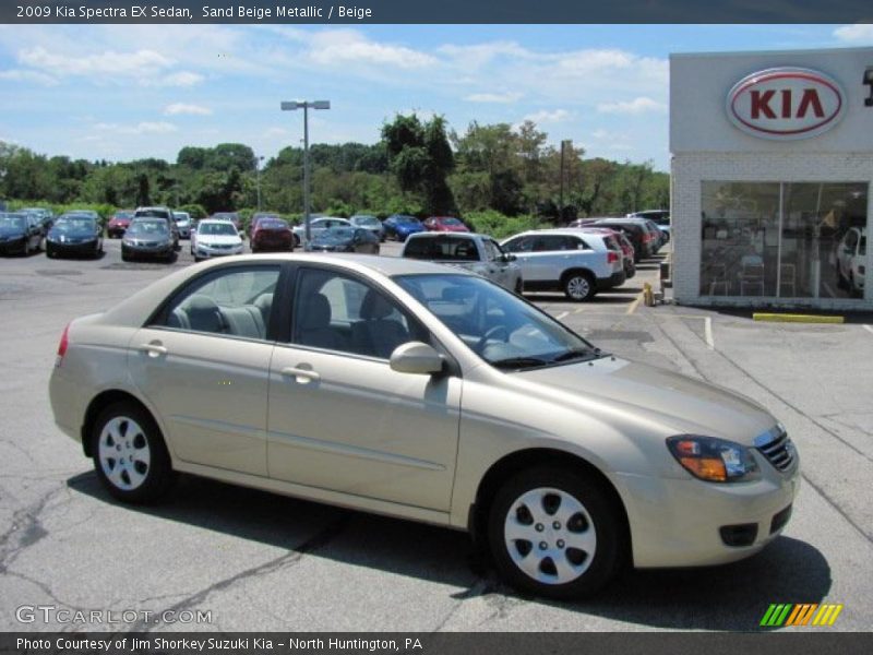 Sand Beige Metallic / Beige 2009 Kia Spectra EX Sedan