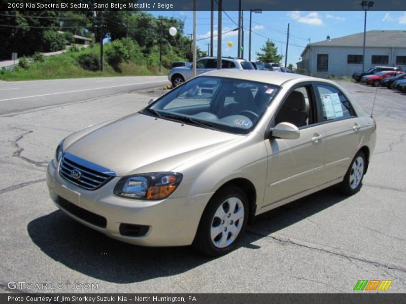 Sand Beige Metallic / Beige 2009 Kia Spectra EX Sedan