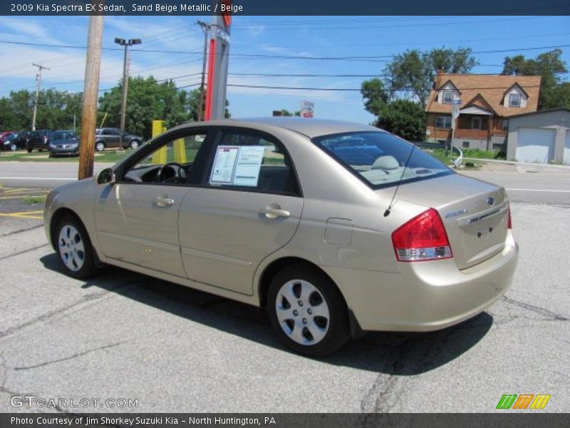Sand Beige Metallic / Beige 2009 Kia Spectra EX Sedan