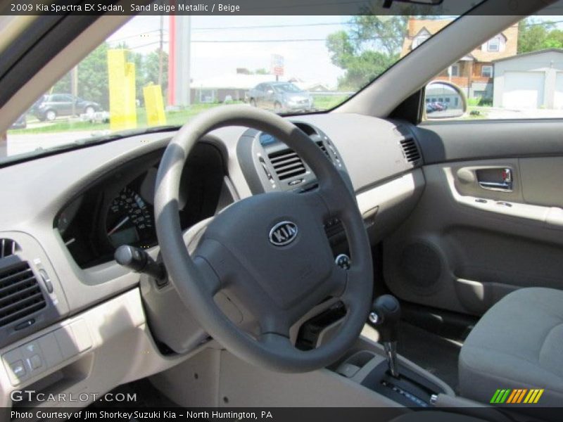 Sand Beige Metallic / Beige 2009 Kia Spectra EX Sedan