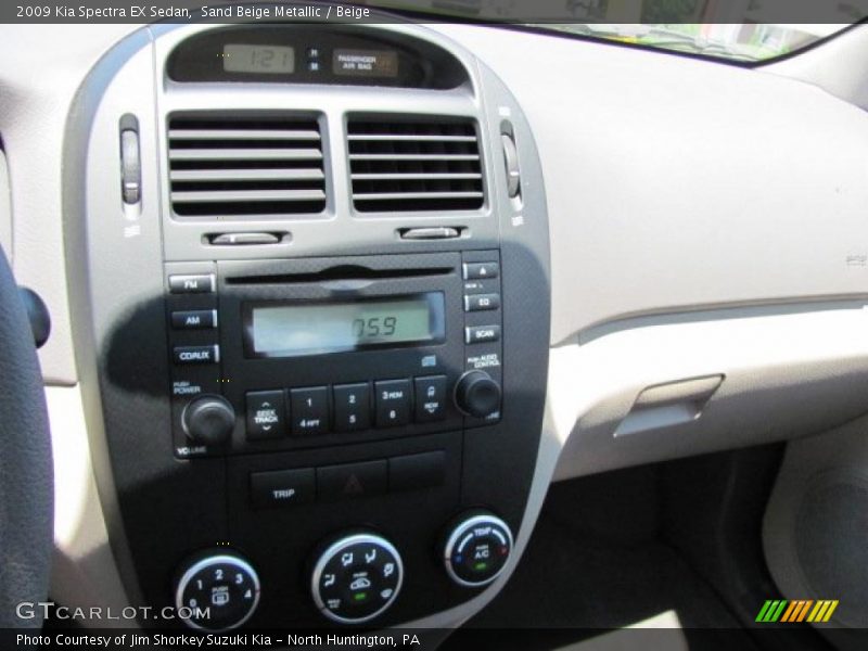 Sand Beige Metallic / Beige 2009 Kia Spectra EX Sedan