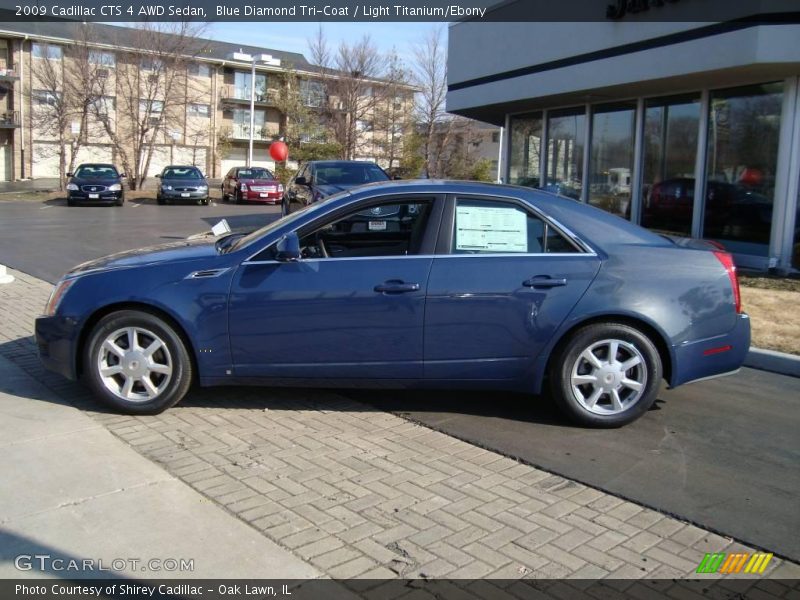 Blue Diamond Tri-Coat / Light Titanium/Ebony 2009 Cadillac CTS 4 AWD Sedan