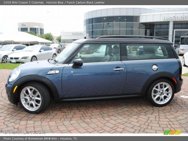 Horizon Blue / Punch Carbon Black Leather 2009 Mini Cooper S Clubman