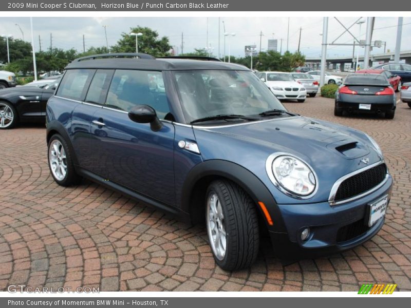 Horizon Blue / Punch Carbon Black Leather 2009 Mini Cooper S Clubman