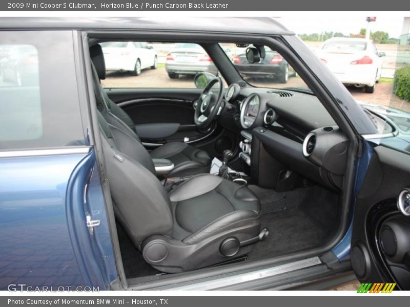 Horizon Blue / Punch Carbon Black Leather 2009 Mini Cooper S Clubman