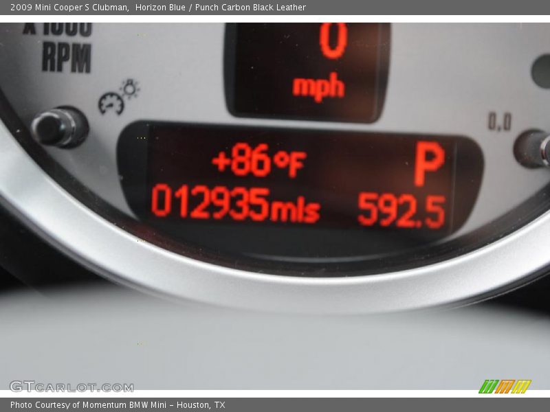 Horizon Blue / Punch Carbon Black Leather 2009 Mini Cooper S Clubman